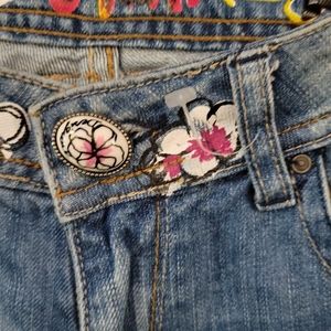 Women Size 28 Desigual Flower Print Jeans